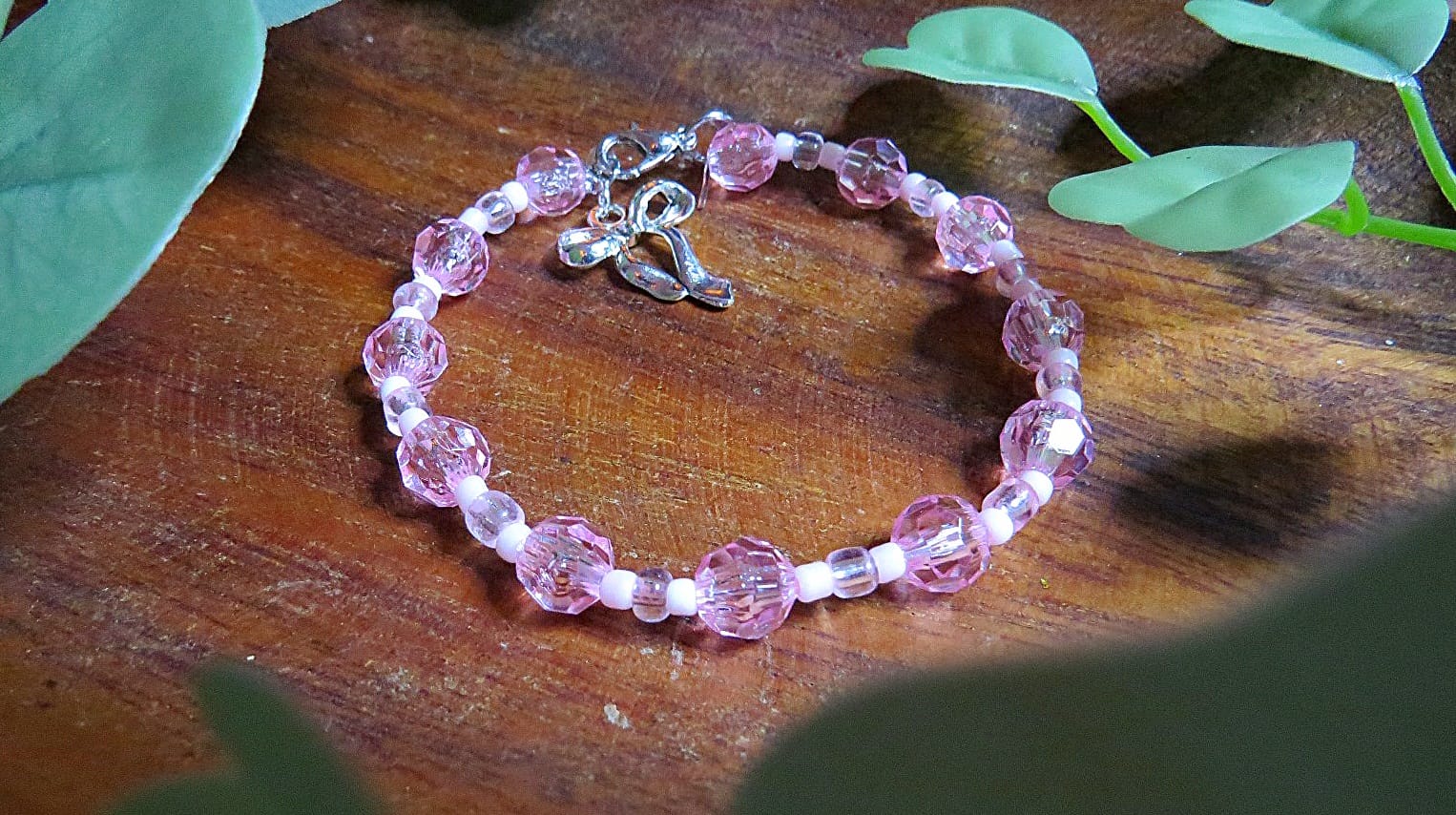 Bracelet pink bow